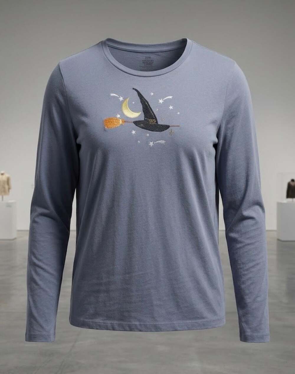 Life is Good Long Sleeve Crusher T-Shirt Frequent Flyer Witch Broom XL